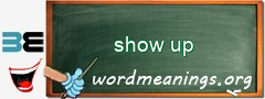 WordMeaning blackboard for show up